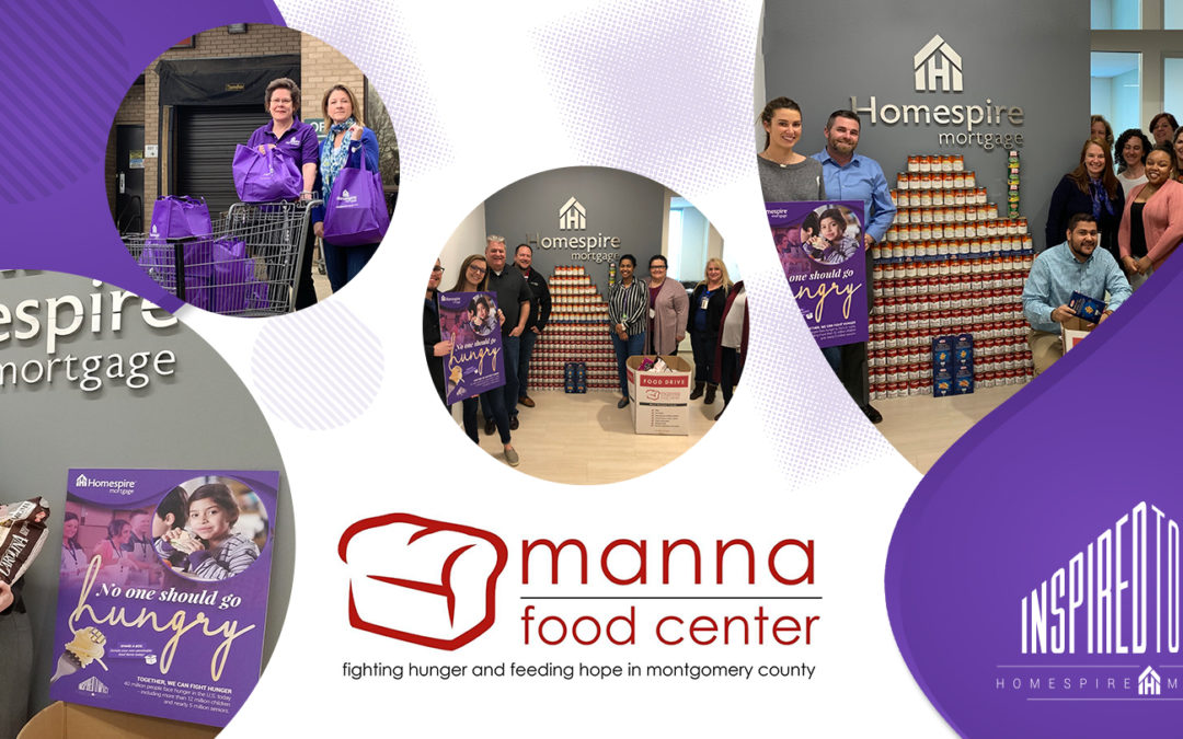 Homespire Mortgage Corporation’s Employees Donate Over 500 Pounds of Food to Manna Food Center