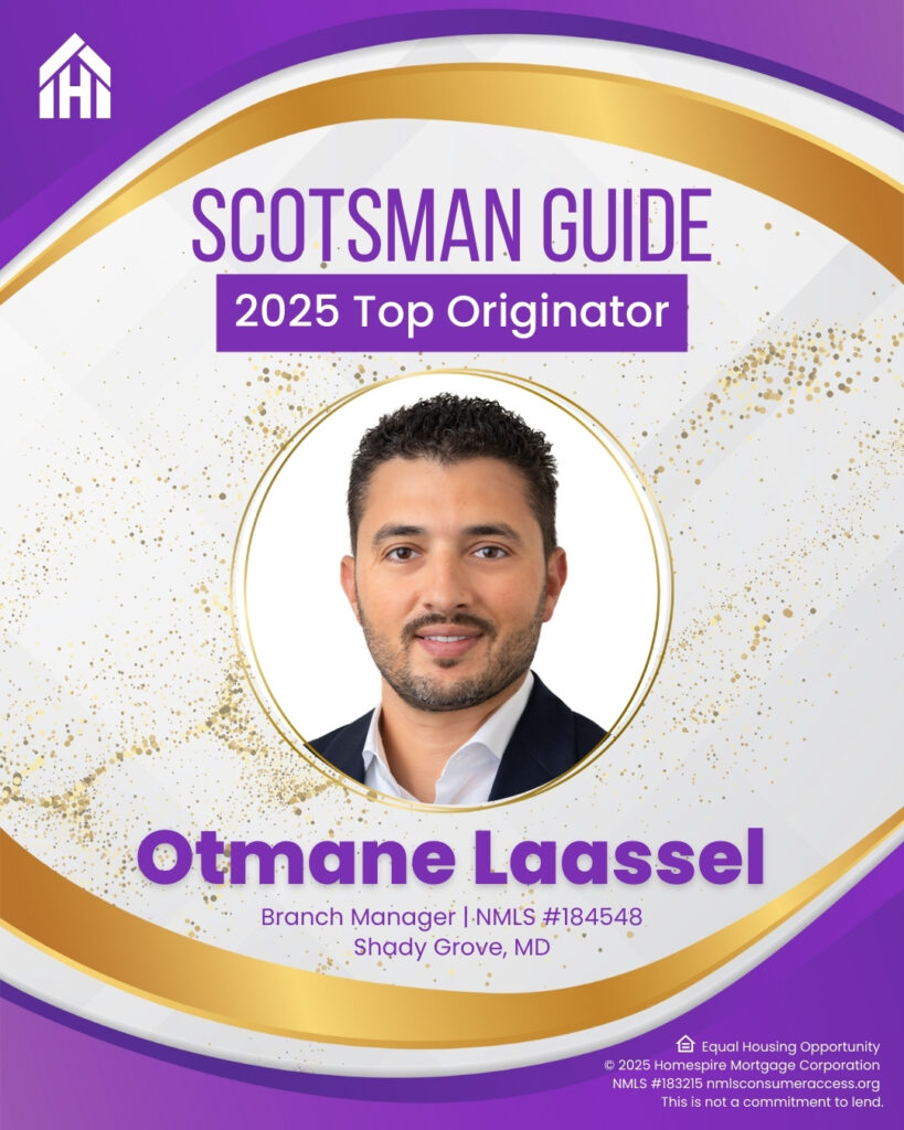Otmane Laassel 2025 Scotsman Guide Award Winner post